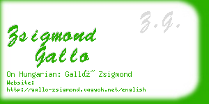 zsigmond gallo business card